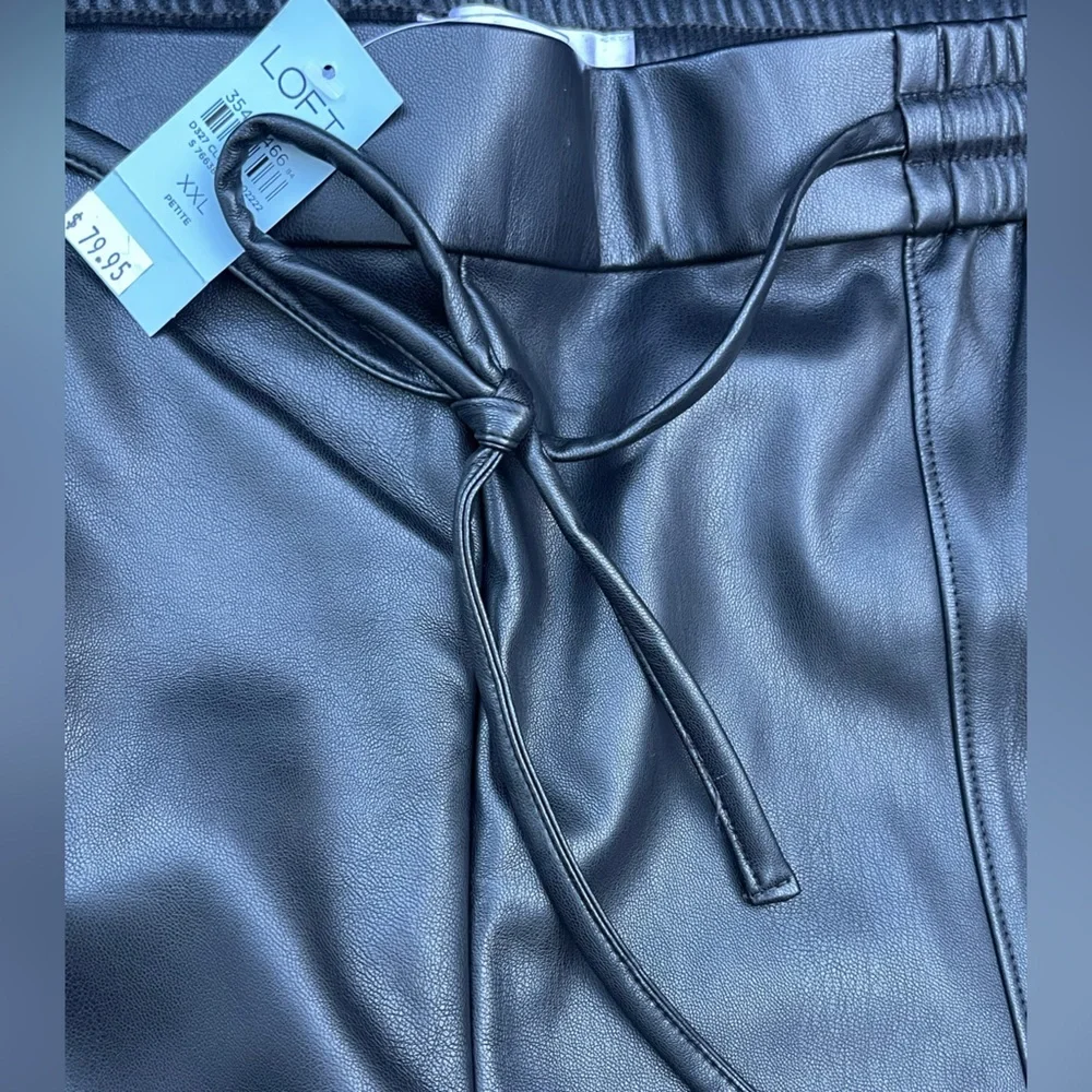 🖤🔥NWT Ann Taylor LOFT size 16P faux leather pants.  Perfect for Fall. Stylish! - Picture 6 of 8
